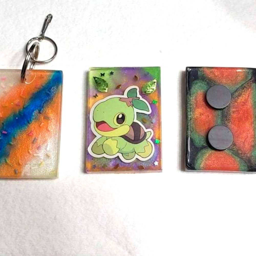 Turtwig Pokemon Keychain or Fridge Magnet "Your Choice"